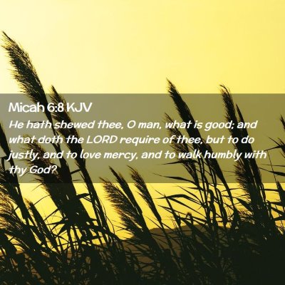 Micah 6:8 KJV Free Bible Images