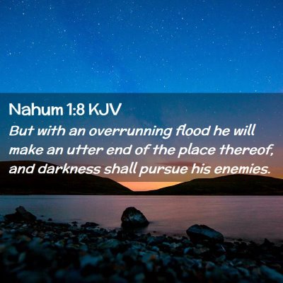 Nahum 1:8 KJV Free Bible Images