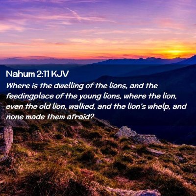 Nahum 2:11 KJV Free Bible Images