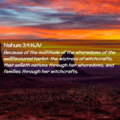 Nahum 3:4 KJV Free Bible Images