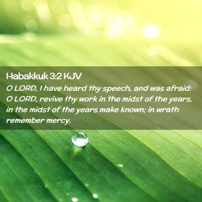 Habakkuk 3:2 KJV Free Bible Images