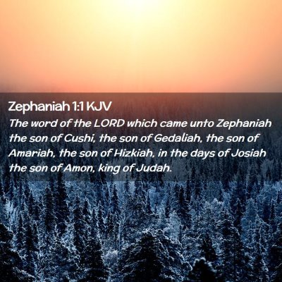 Zephaniah 1:1 KJV Free Bible Images