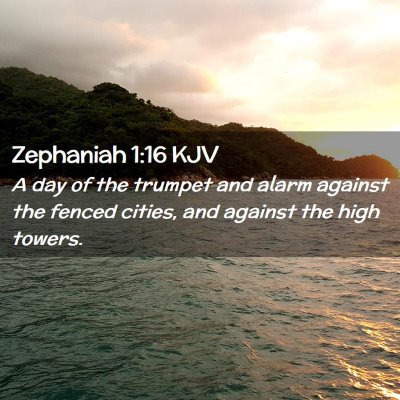 Zephaniah 1:16 KJV Free Bible Images