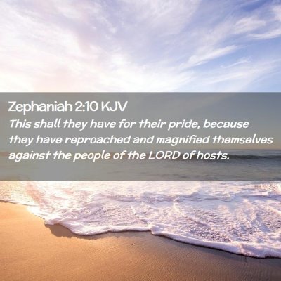 Zephaniah 2:10 KJV Free Bible Images