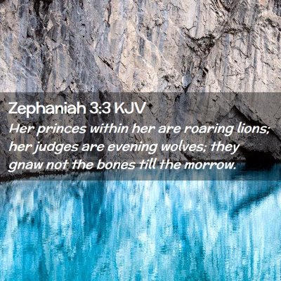 Zephaniah 3:3 KJV Free Bible Images