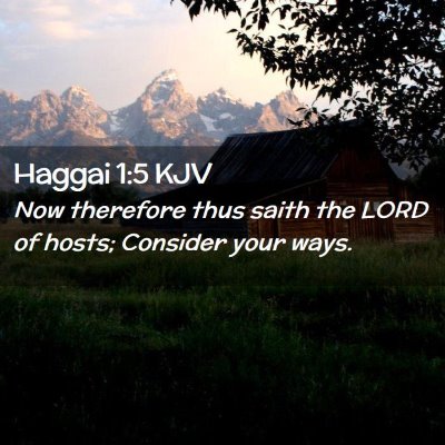 Haggai 1:5 KJV Free Bible Images