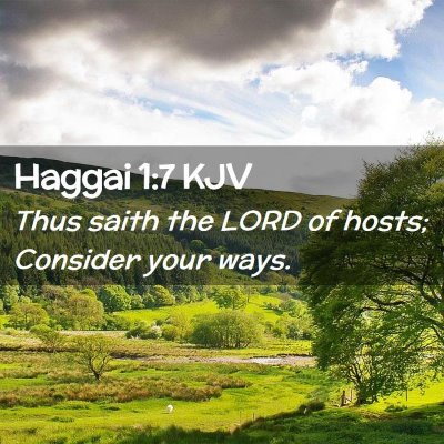 Haggai 1:7 KJV Free Bible Images