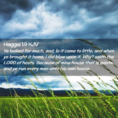 Haggai 1:9 KJV Free Bible Images