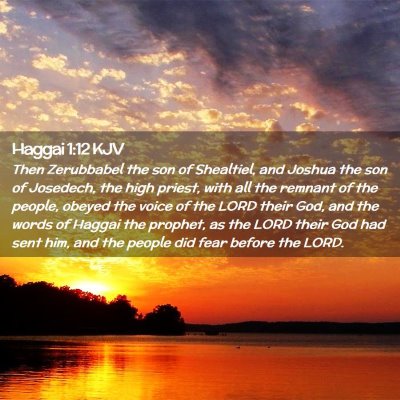 Haggai 1:12 KJV Free Bible Images