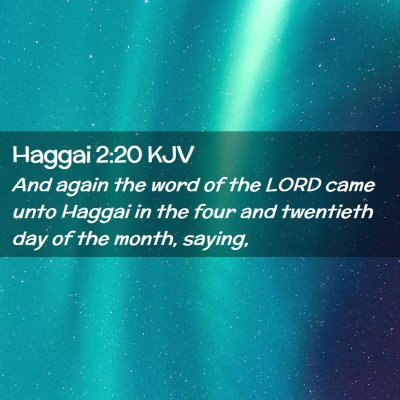 Haggai 2:20 KJV Free Bible Images