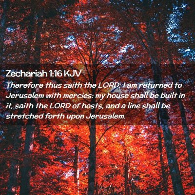 Zechariah 1:16 KJV Free Bible Images