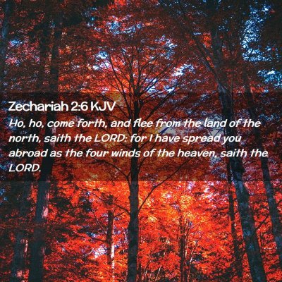 Zechariah 2:6 KJV Free Bible Images