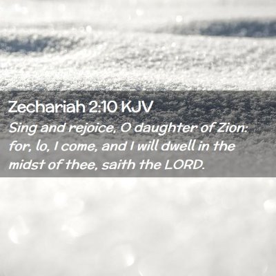 Zechariah 2:10 KJV Free Bible Images