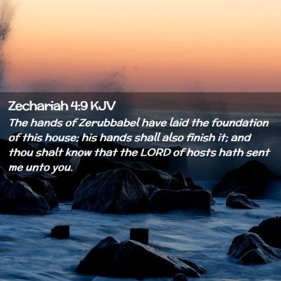 Zechariah 4:9 KJV Free Bible Images