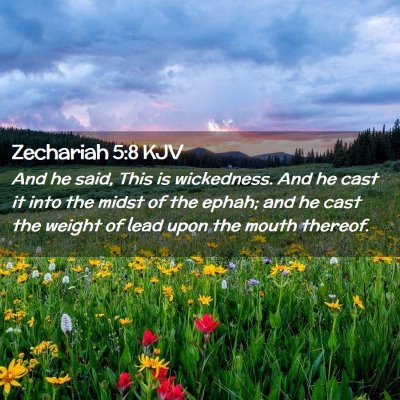 Zechariah 5:8 KJV Free Bible Images