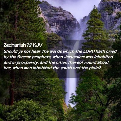 Zechariah 7:7 KJV Free Bible Images