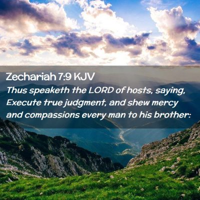 Zechariah 7:9 KJV Free Bible Images