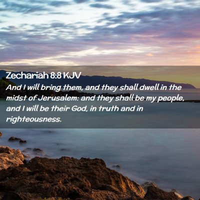 Zechariah 8:8 KJV Free Bible Images