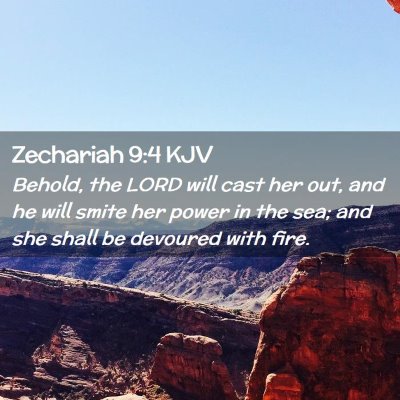 Zechariah 9:4 KJV Free Bible Images