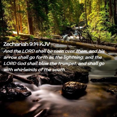 Zechariah 9:14 KJV Free Bible Images