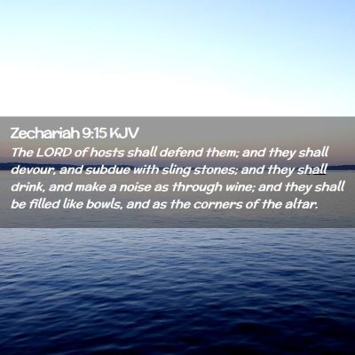 Zechariah 9:15 KJV Free Bible Images