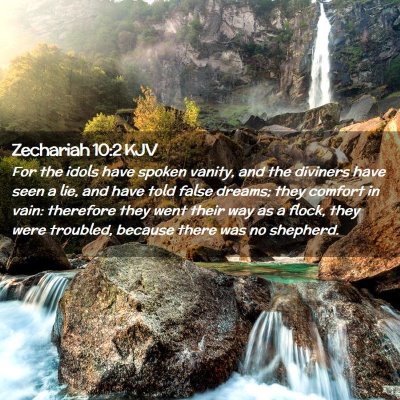 Zechariah 10:2 KJV Free Bible Images