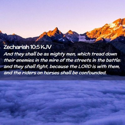 Zechariah 10:5 KJV Free Bible Images