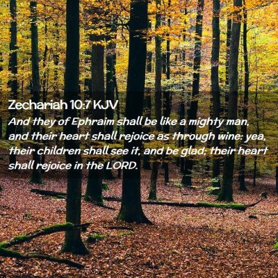 Zechariah 10:7 KJV Free Bible Images