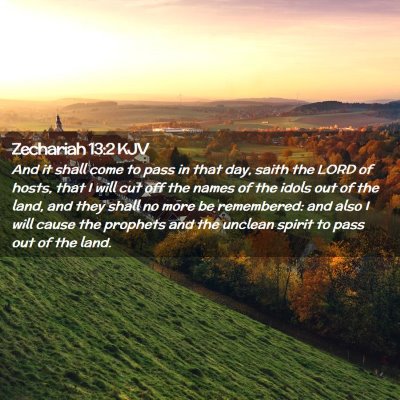 Zechariah 13:2 KJV Free Bible Images