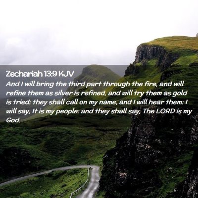 Zechariah 13:9 KJV Free Bible Images