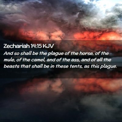 Zechariah 14:15 KJV Free Bible Images