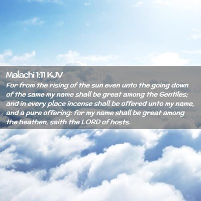 Malachi 1:11 KJV Free Bible Images