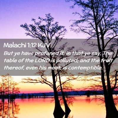 Malachi 1:12 KJV Free Bible Images