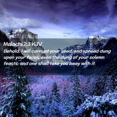 Malachi 2:3 KJV Free Bible Images