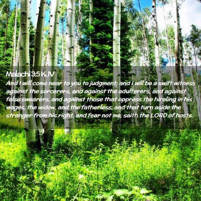 Malachi 3:5 KJV Free Bible Images