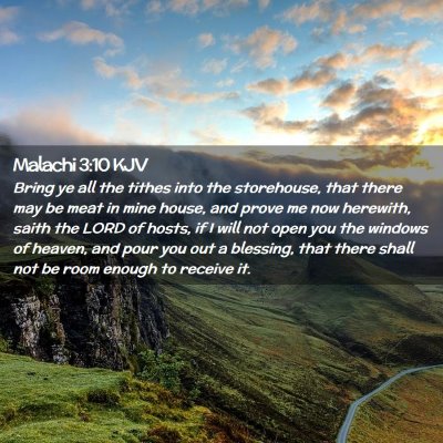 Malachi 3:10 KJV Free Bible Images