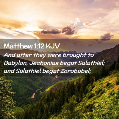 Matthew 1:12 KJV Free Bible Images