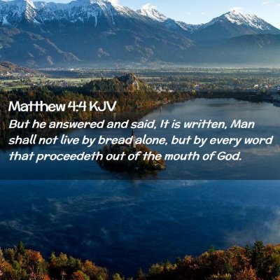 Matthew 4:4 KJV Free Bible Images