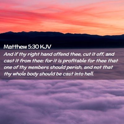 Matthew 5:30 KJV Free Bible Images