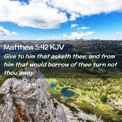 Matthew 5:42 KJV Free Bible Images