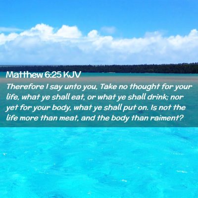 Matthew 6:25 KJV Free Bible Images