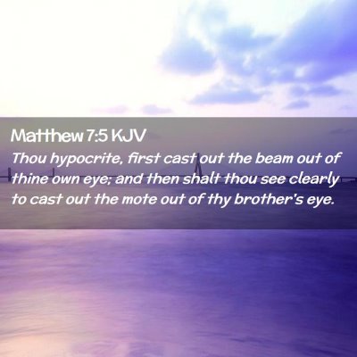 Matthew 7:5 KJV Free Bible Images