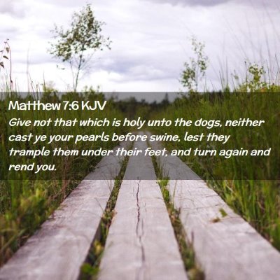 Matthew 7:6 KJV Free Bible Images