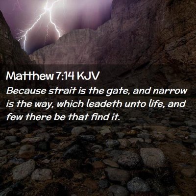 Matthew 7:14 KJV Free Bible Images