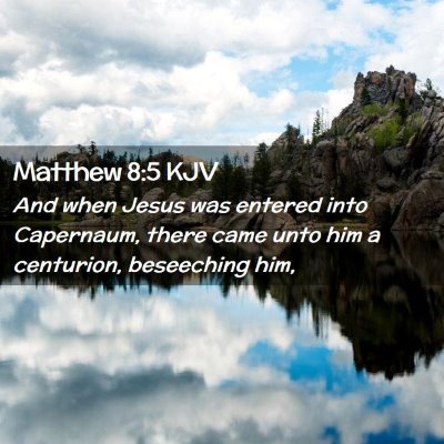 Matthew 8:5 KJV Free Bible Images