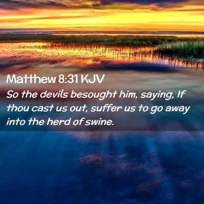 Matthew 8:31 KJV Free Bible Images