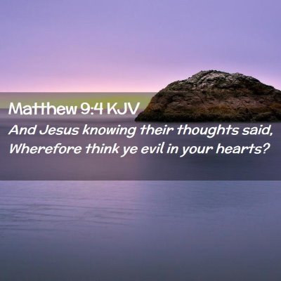 Matthew 9:4 KJV Free Bible Images