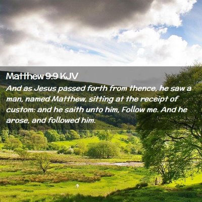 Matthew 9:9 KJV Free Bible Images