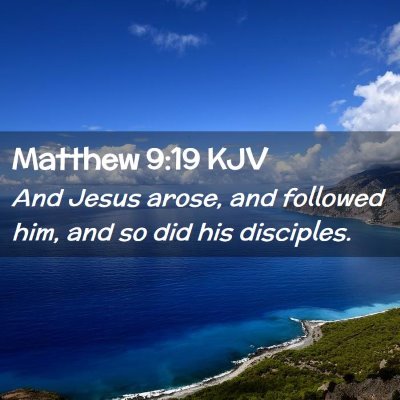 Matthew 9:19 KJV Free Bible Images