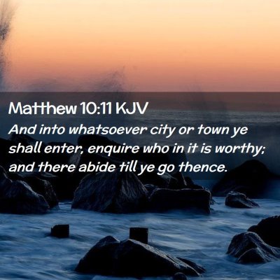 Matthew 10:11 KJV Free Bible Images